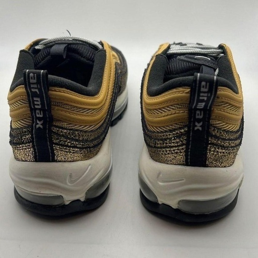 Nike Air Max 97 gold off noir twine white metallic Shoes DO5881-700 women 6 NWB - Picture 5 of 8